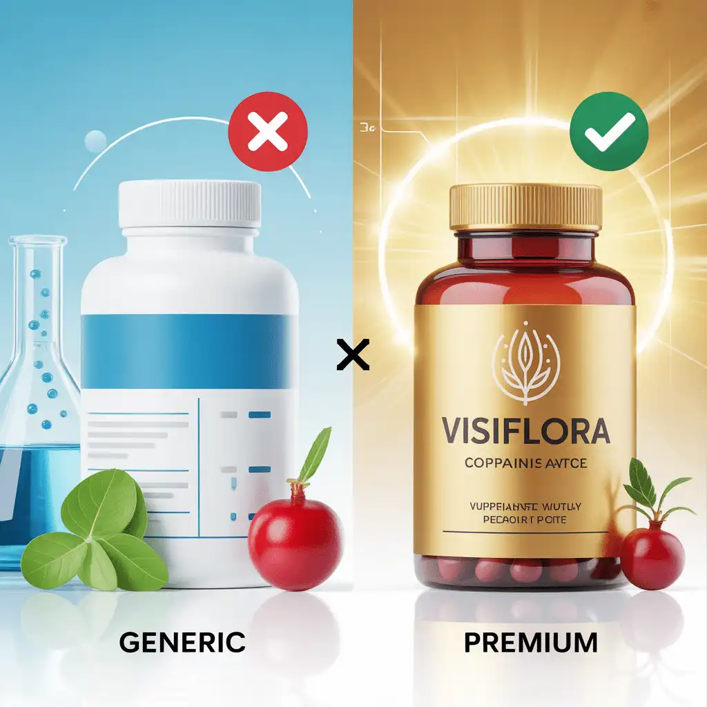 VisiFlora premium formula vs generic grocery store eye vitamins